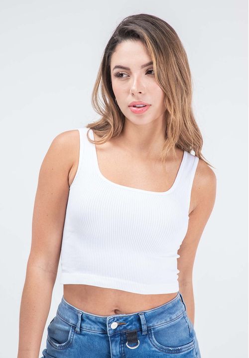Camiseta tiras seamless crop