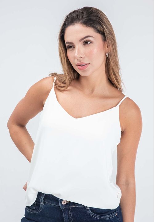 Blusa tiras basico escote en v