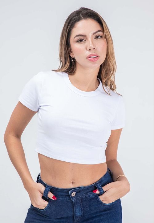 Camiseta manga corta básica para mujer