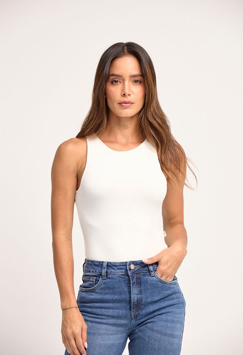 Body manga sisa marfil para mujer