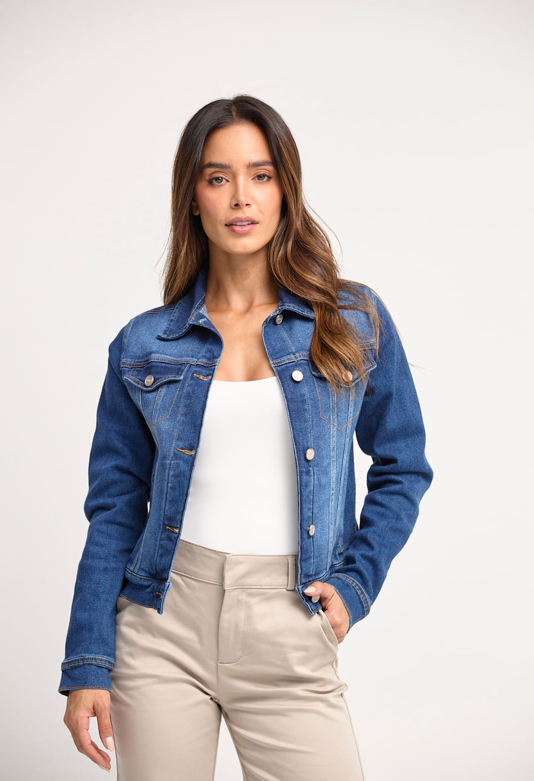 Chaqueta manga larga en denim basica Stop Jeans