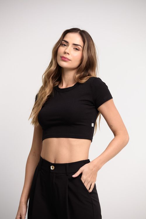 Camiseta manga corta básica para mujer