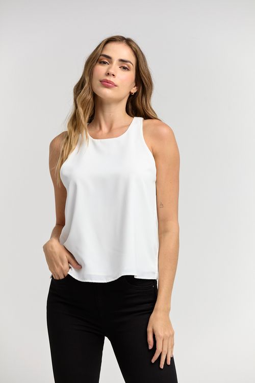 Blusa manga sisa con abertura en espalda