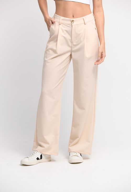 Pantalón tiro alto bota recta para mujeres