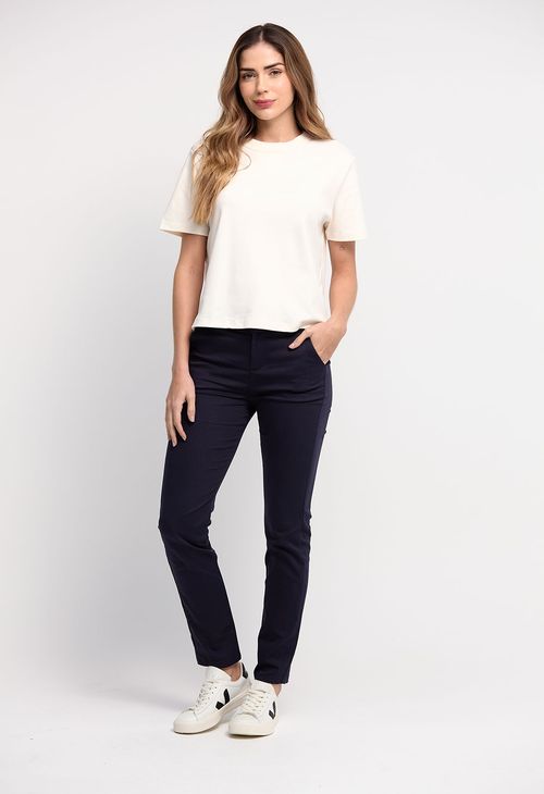 Pantalón ejecutivo tiro alto bota tubo