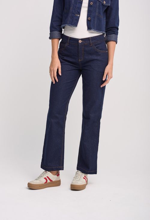 Jean vaquero oscuro bota recta para mujeres