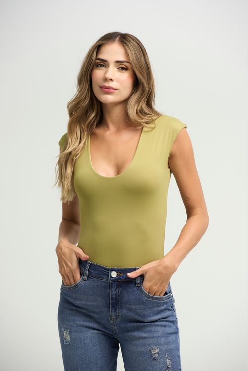 Body verde doble faz para mujeres