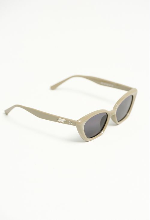 Lentes de sol beige cat eye para mujeres