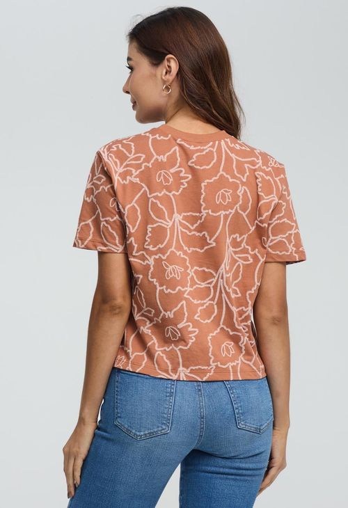 Camiseta miel cuello redondo para mujeres