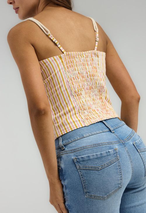 Blusa mostaza full print para mujeres