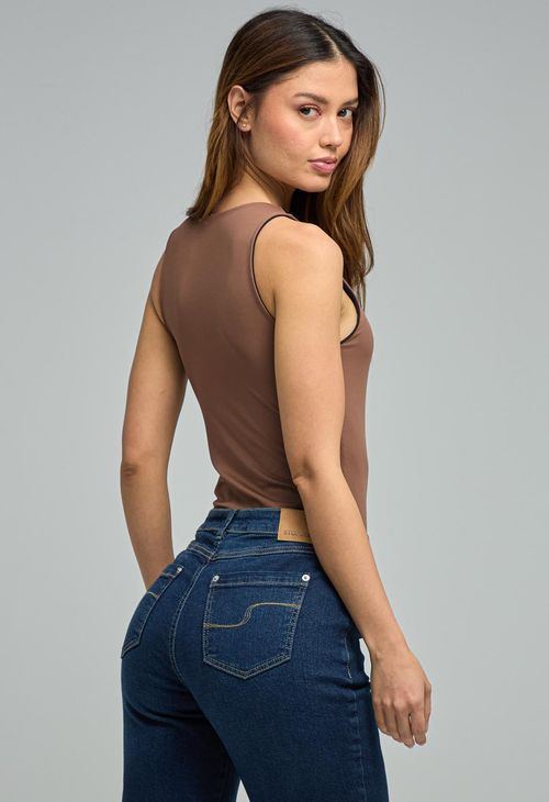 Body negro doble faz para mujeres