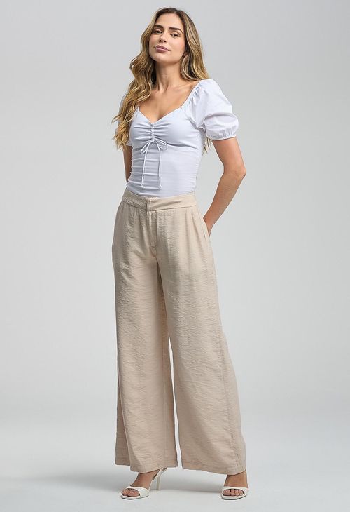Pantalón arena fondo entero para mujeres