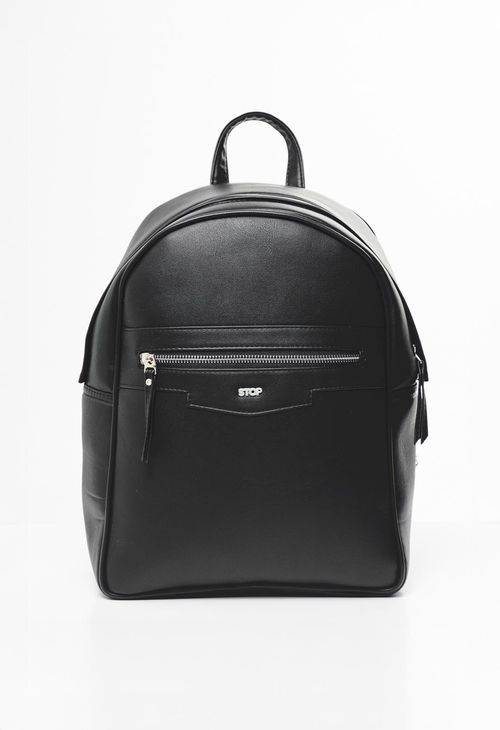 Morral negro con bolsillo en frente