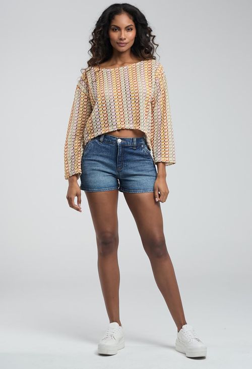 Short medio con bolsillos para mujeres