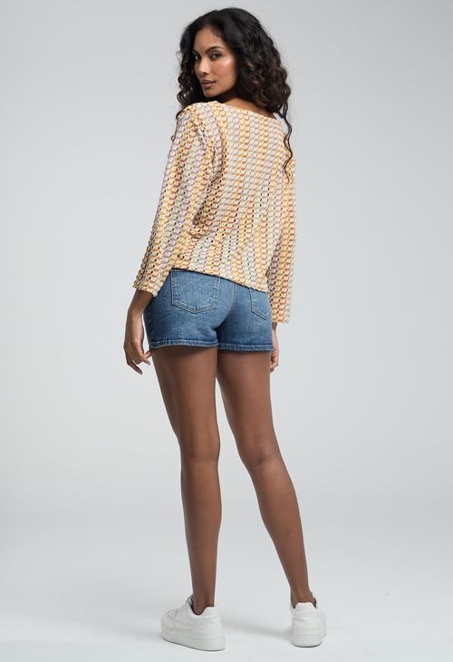 Short medio con bolsillos para mujeres