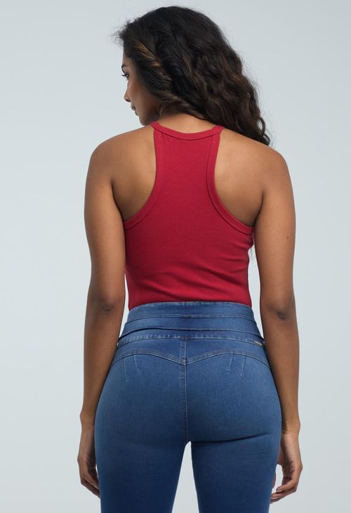 Camiseta de tiras rojo intenso para mujeres