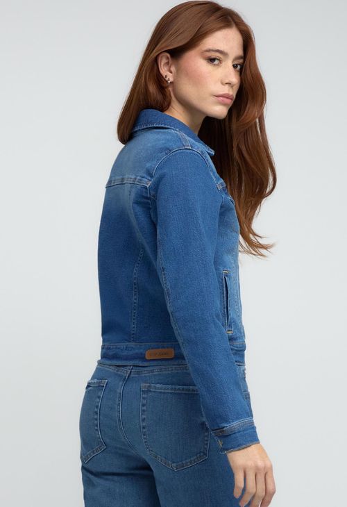 Chaqueta medio con ribetes para mujeres