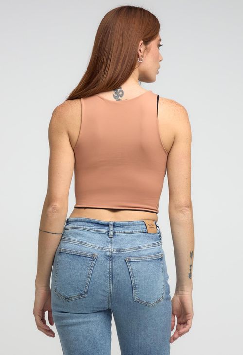 Camiseta arena doble faz para mujeres